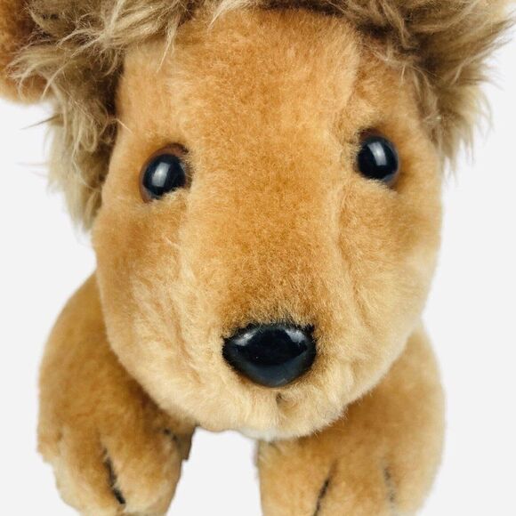 Vintage 1980 Wallace Berrie 10" Lion Plush Korea Stuffed Animal Toy Cute 80s Cat - Picture 9 of 10